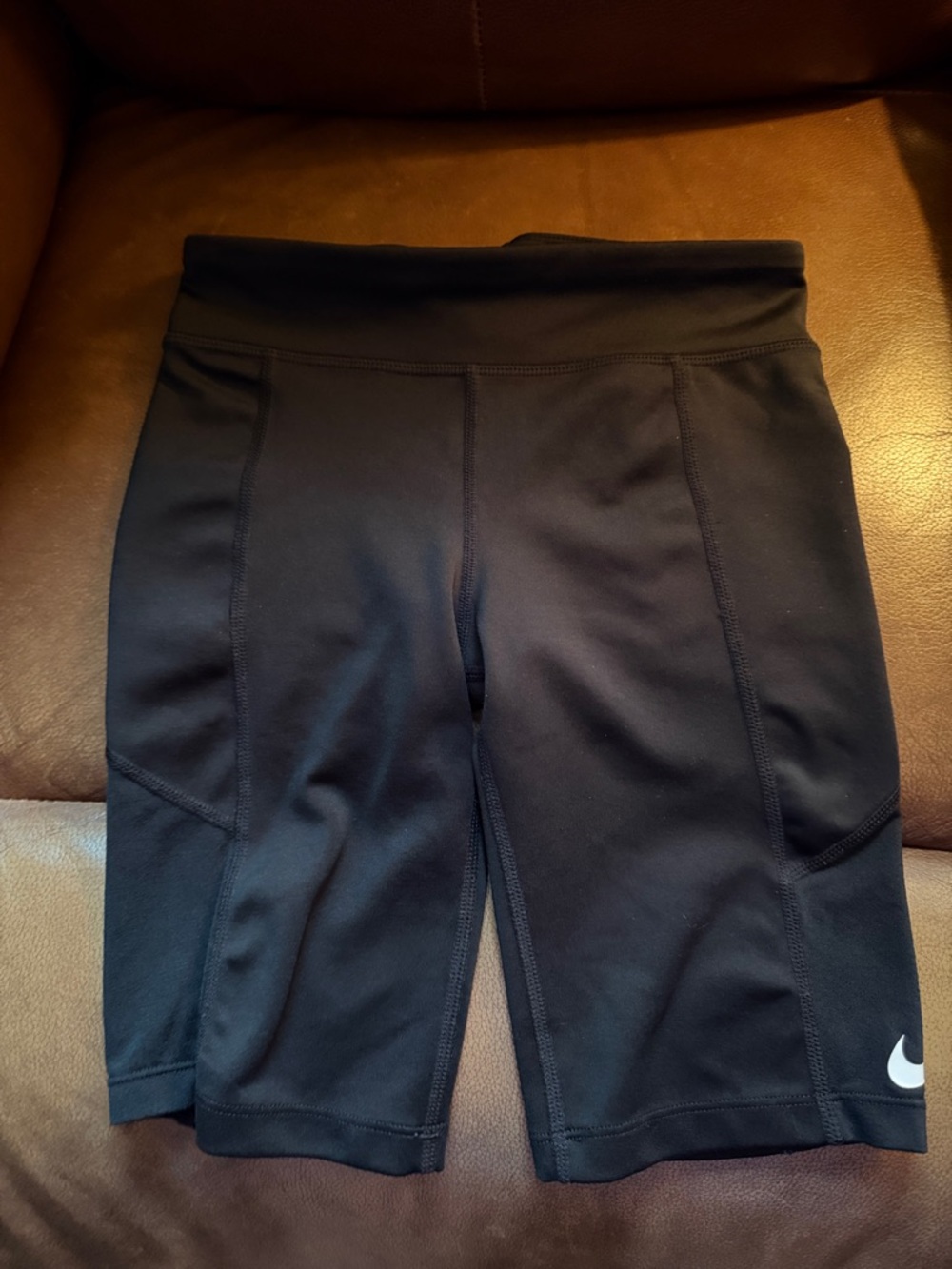Girls Nike Black Performance Compression Bike Shorts size small
